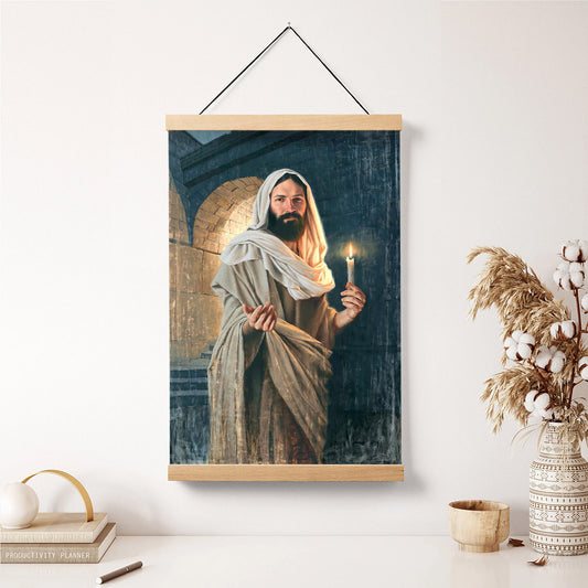 Abide With Me, 'Tis Eventide Hanging Canvas Wall Art - Jesus Picture - Jesus Portrait Canvas - Religious Canvas