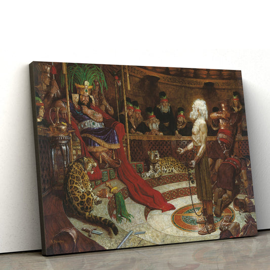 Abinadi Before King Noah Canvas Pictures - Christian Paintings For Home - Religious Canvas Wall Decor