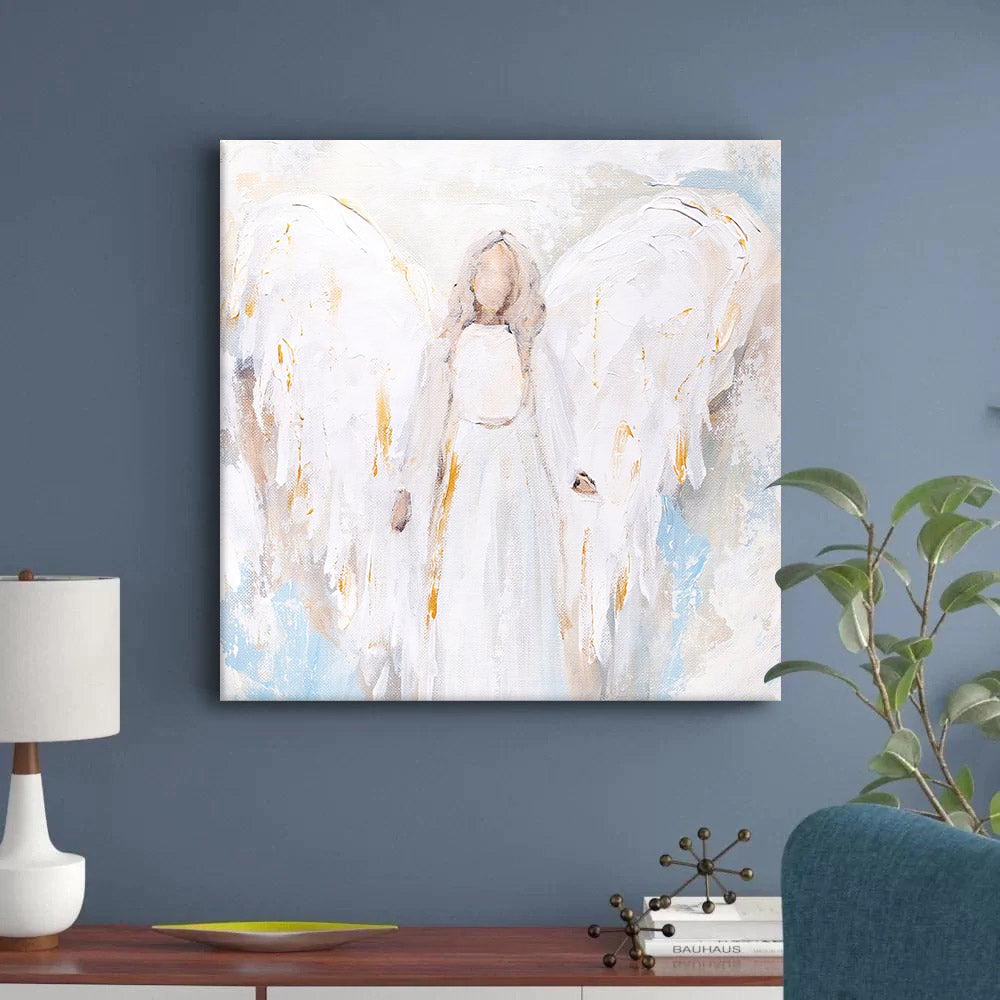 Abstract Angel Paper Print- Jesus Painting On Canvas - Christian Art Gift