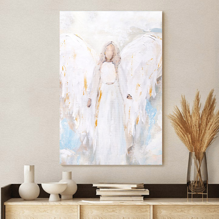 Abstract Angel Paper Print - Christian Art Gift - Wall Decorator