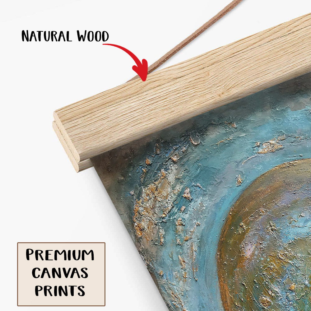 Abstract Contemporary Moon Painting Hanging Canvas Wall Art - Home Decor Living Room