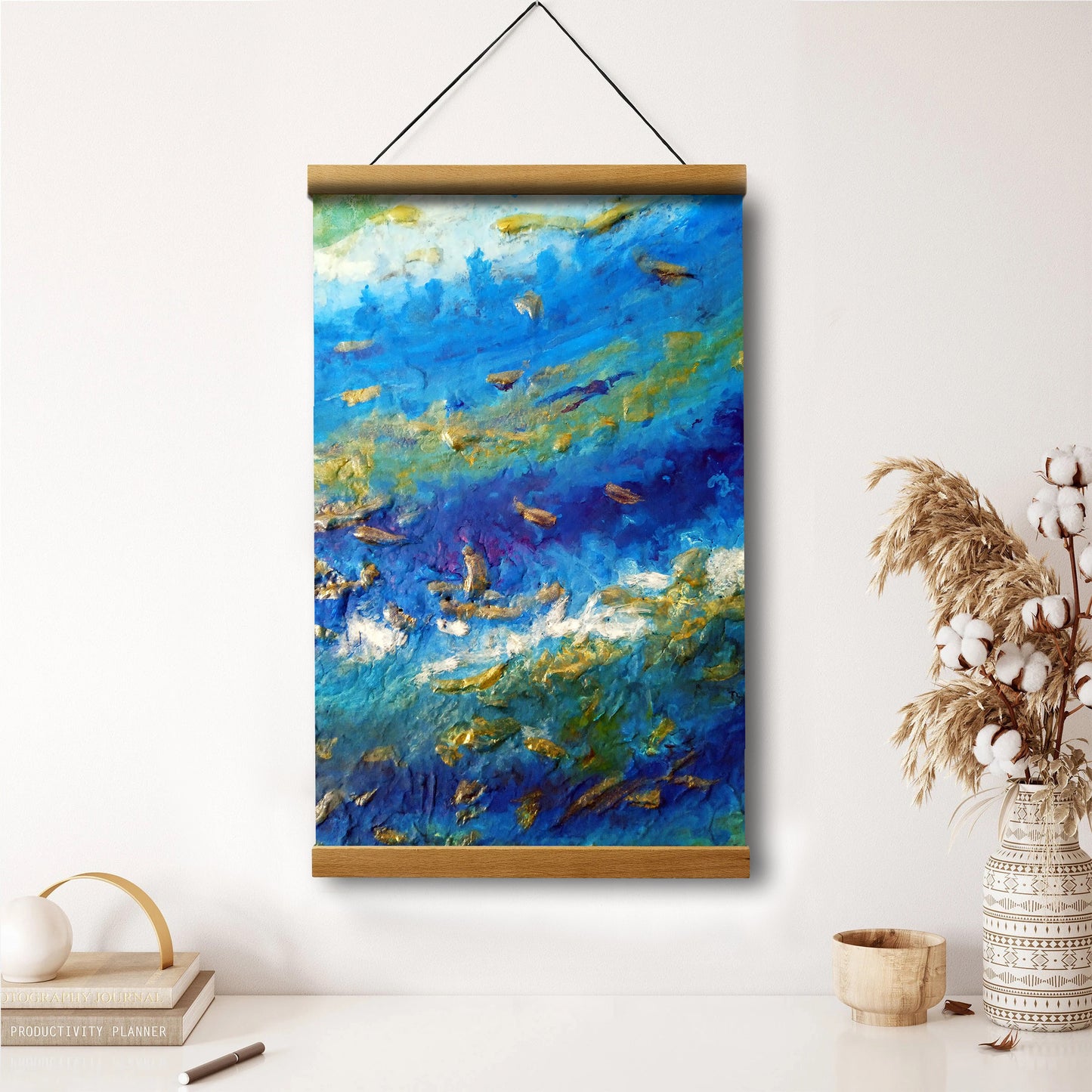 Abstract Contemporary Seascape Painting Hanging Canvas Wall Art - Home Decor Living Room