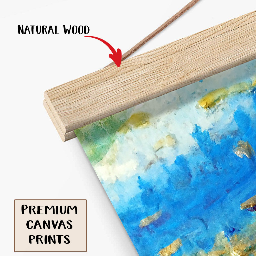 Abstract Contemporary Seascape Painting Hanging Canvas Wall Art - Home Decor Living Room