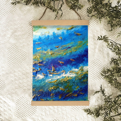 Abstract Contemporary Seascape Painting Hanging Canvas Wall Art - Home Decor Living Room