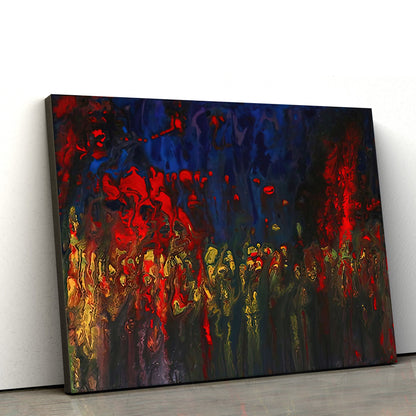 Abstract Mixed Media Art Painting Wall Art Decor - Canvas Wall Decor - Home Decor Living Room