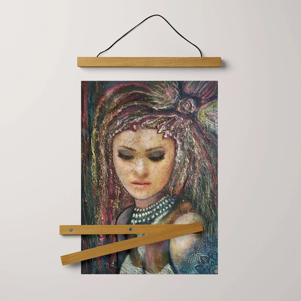 Abstract Woman Portrait Painting Hanging Canvas Wall Art - Canvas Wall Decor - Home Decor Living Room
