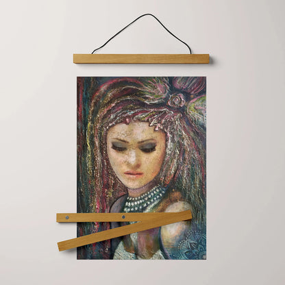 Abstract Woman Portrait Painting Hanging Canvas Wall Art - Canvas Wall Decor - Home Decor Living Room