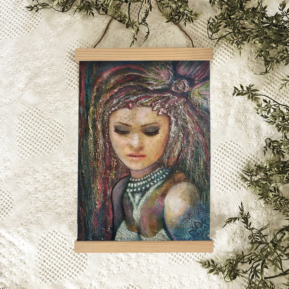 Abstract Woman Portrait Painting Hanging Canvas Wall Art - Canvas Wall Decor - Home Decor Living Room