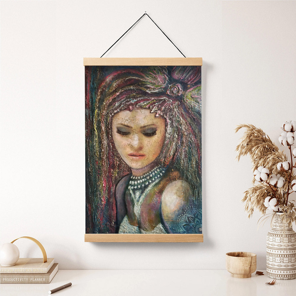 Abstract Woman Portrait Painting Hanging Canvas Wall Art - Canvas Wall Decor - Home Decor Living Room
