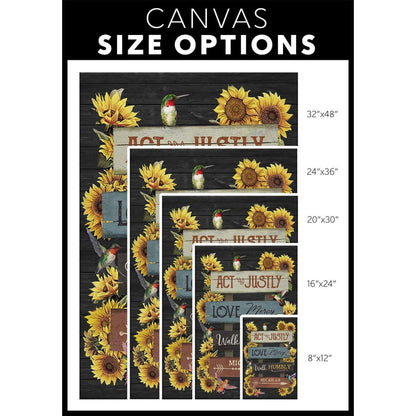 Act Justly Love Mercy Walk Humbly Micah 68 Canvas Wall Art - Christian Canvas Prints - Bible Verse Canvas