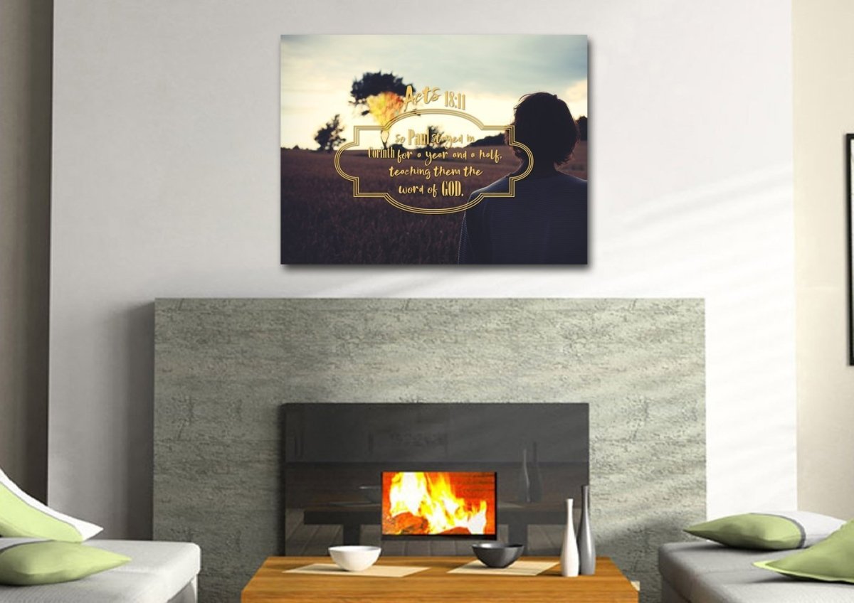 Acts 1811 Canvas Wall Art Print - Christian Canvas Wall Art