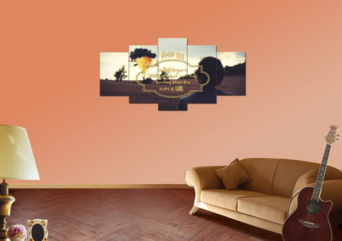 Acts 1811 Canvas Wall Art Print - Christian Canvas Wall Art