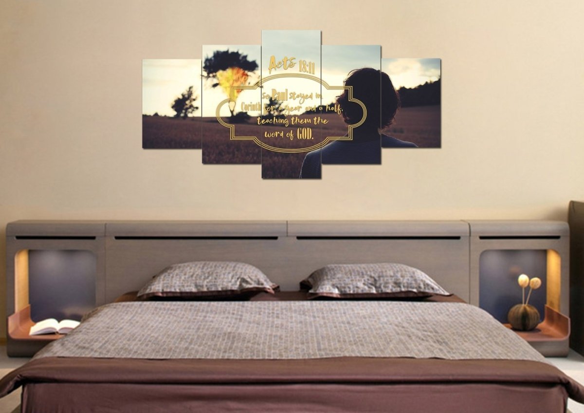 Acts 1811 Canvas Wall Art Print - Christian Canvas Wall Art