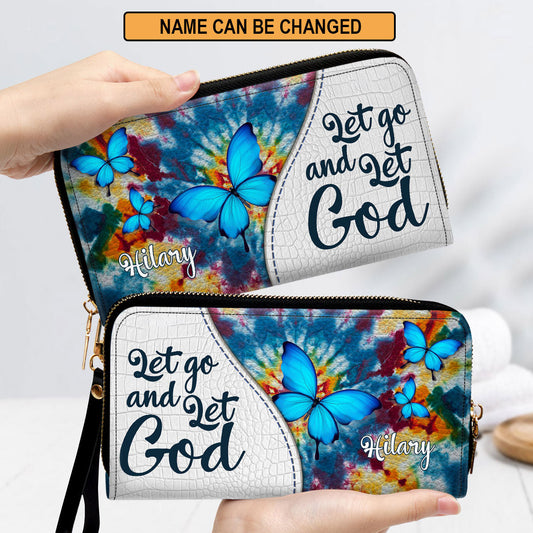 Adorable Personalized Clutch Purse - Let Go And Let God Clutch Purse - Women Clutch Purse