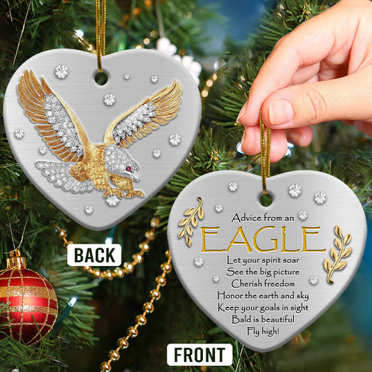 Advice From Eagle Heart Ornament - Christmas Ornament - Ciaocustom
