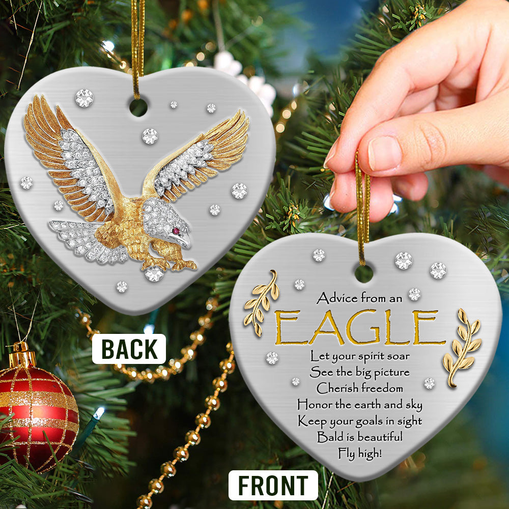 Advice From Eagle Heart Ornament - Christmas Ornament - Ciaocustom