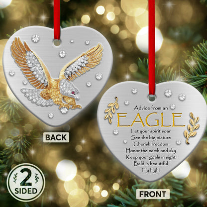 Advice From Eagle Heart Ornament - Christmas Ornament - Ciaocustom