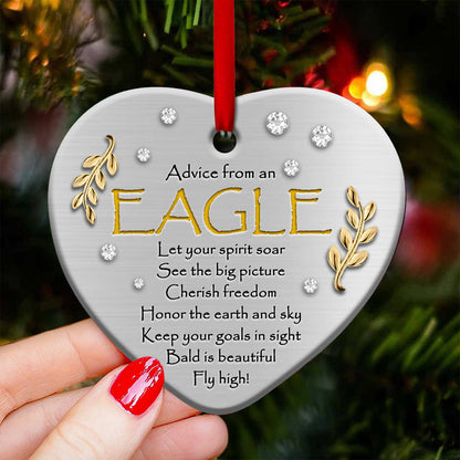 Advice From Eagle Heart Ornament - Christmas Ornament - Ciaocustom