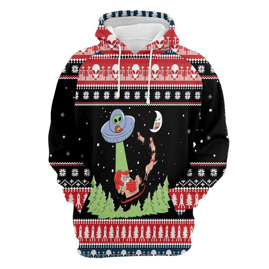 Alien Christmas All Over Print 3D Hoodie For Men And Women, Best Gift For Dog lovers, Best Outfit Christmas