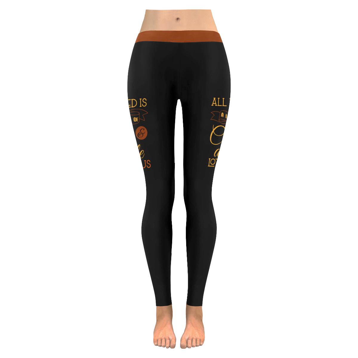 All I Need Is Coffee & A Whole Lot Of Jesus Soft Leggings For Women - Christian Leggings For Women
