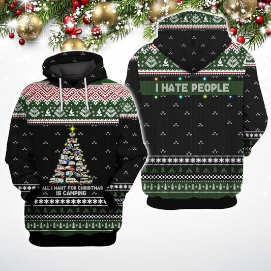 All I Want Ugly Christmas All Over Print 3D Hoodie For Men And Women, Christmas Gift, Warm Winter Clothes, Best Outfit Christmas