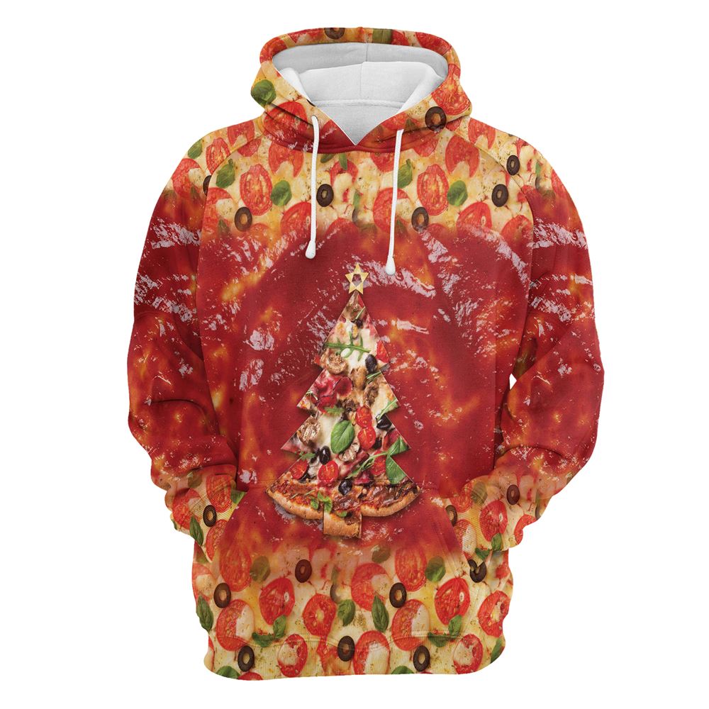 All I Want for Christmas is Pizza All Over Print 3D Hoodie For Men And Women, Best Gift For Dog lovers, Best Outfit Christmas