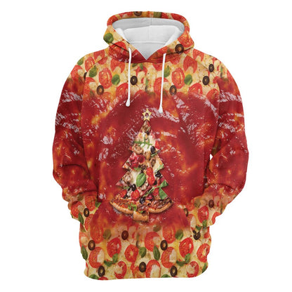 All I Want for Christmas is Pizza All Over Print 3D Hoodie For Men And Women, Best Gift For Dog lovers, Best Outfit Christmas