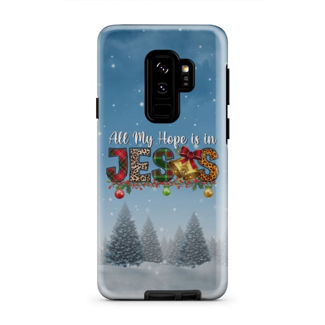 All My Hope Is In Jesus Christmas Tree Phone Case - Bible Verse Phone Cases Samsung