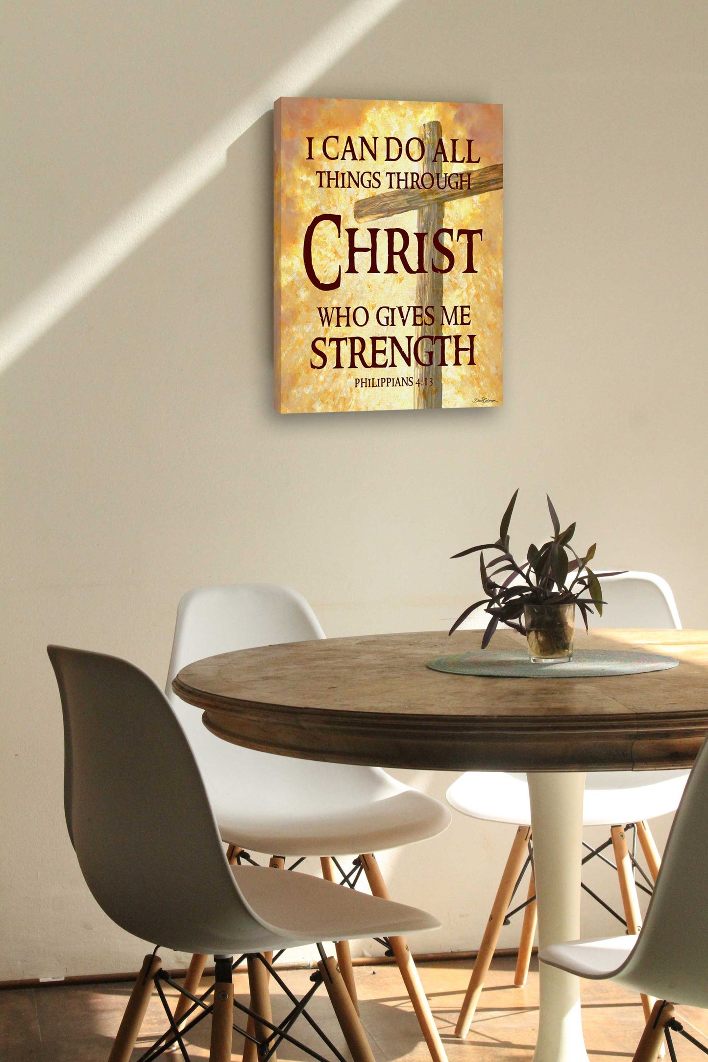 All Things Through Christ Canvas Wall Art - Christian Wall Decor - Religious Gift