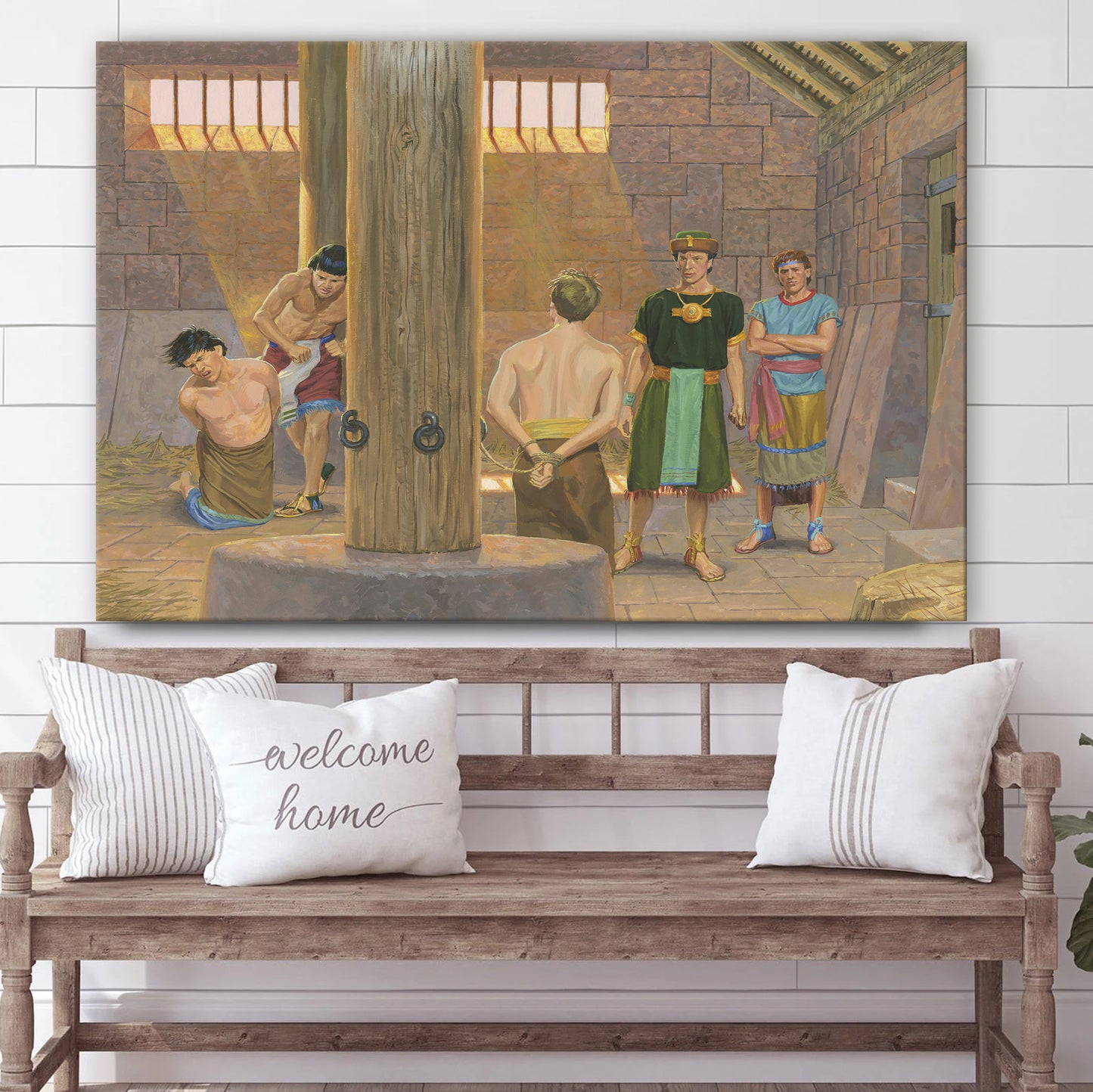 Alma And Amulek In Prison Canvas Pictures - Christian Paintings For Home - Religious Canvas Wall Decor