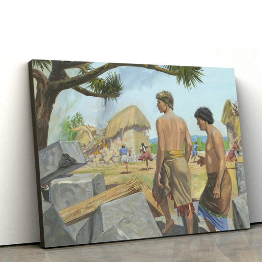 Alma And Amulek Walk Out Of The Fallen Prison Canvas Pictures - Christian Paintings For Home - Religious Canvas Wall Decor