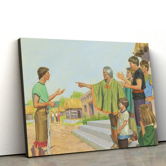 Alma Teaching The People Of Ammonihah Canvas Pictures - Christian Paintings For Home - Religious Canvas Wall Decor