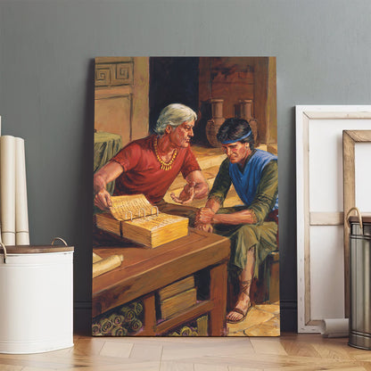 Alma The Younger Counseling His Son Canvas Pictures - Religious Canvas Wall Art - Scriptures Wall Decor