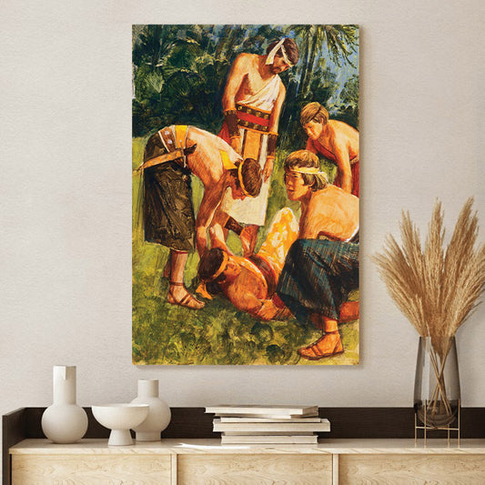 Alma The Younger Stricken Dumb Canvas Pictures - Religious Canvas Wall Art - Scriptures Wall Decor