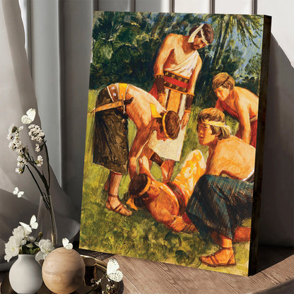 Alma The Younger Stricken Dumb Canvas Pictures - Religious Canvas Wall Art - Scriptures Wall Decor