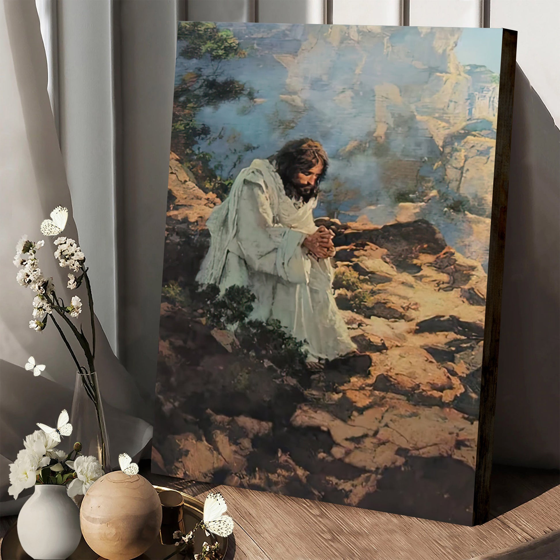 Alone with Jesus Canvas Wall Art - Christian Wall Posters - Ciaocustom