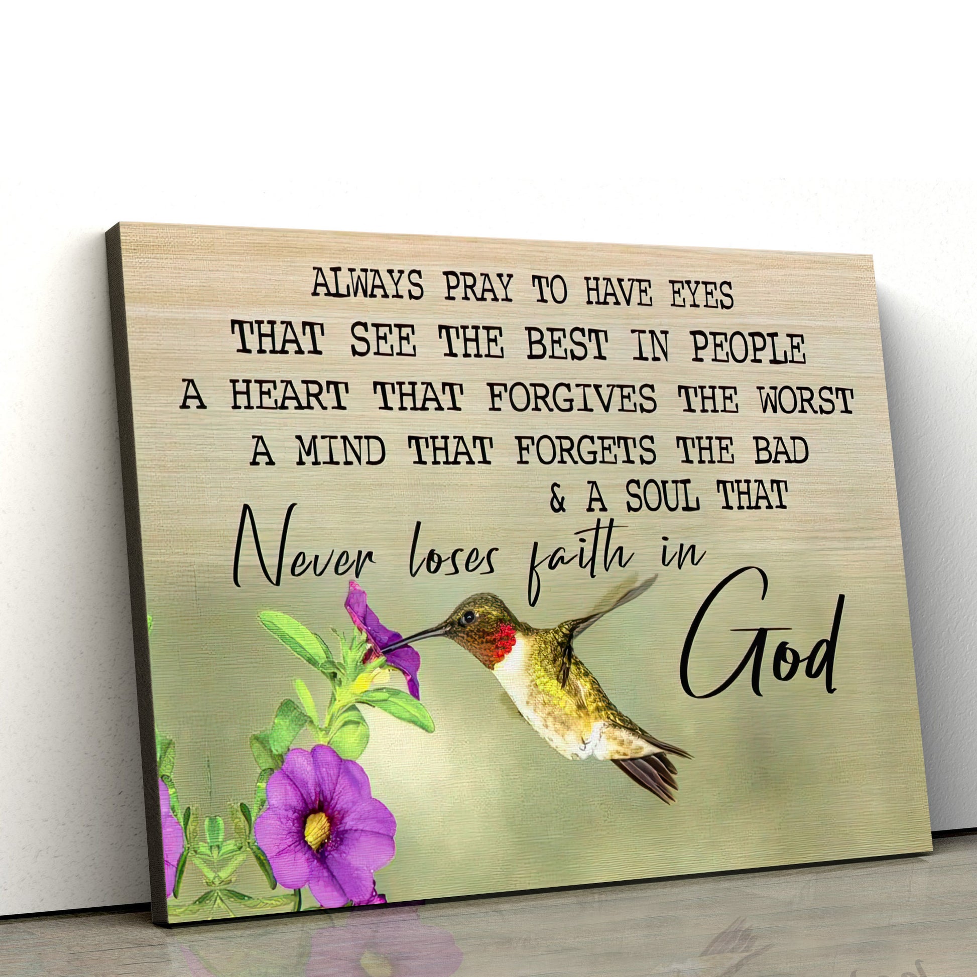 Always Pray Canvas Print Christian Wall Art Decor - Religious Posters