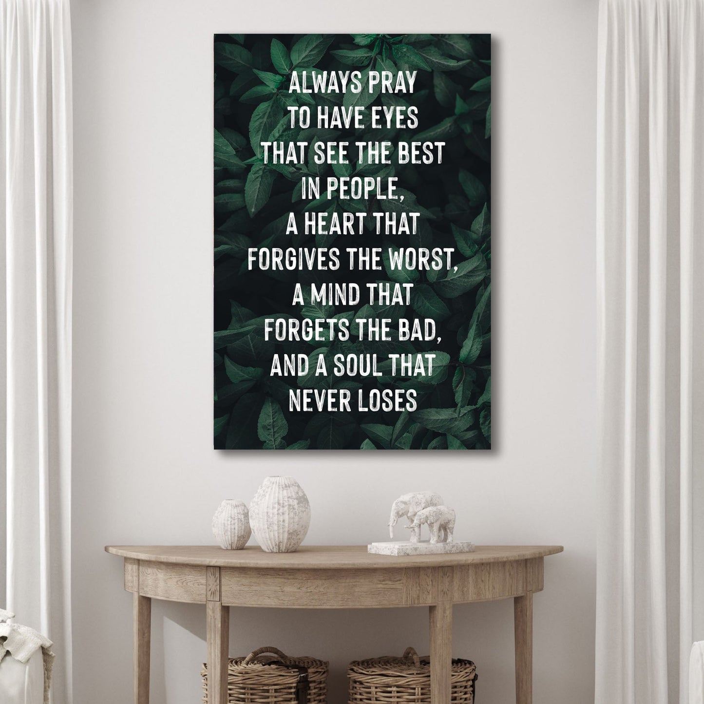 Always Pray To Have Eyes Canvas Wall Art - Christian Wall Decor - Bible Verse Canvas Art