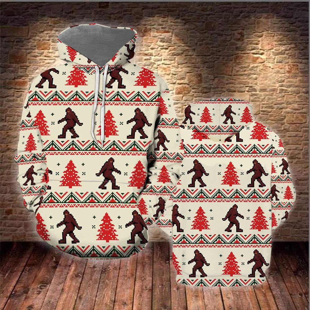 Amazing Bigfoot All Over Print 3D Hoodie For Men And Women, Christmas Gift, Warm Winter Clothes, Best Outfit Christmas