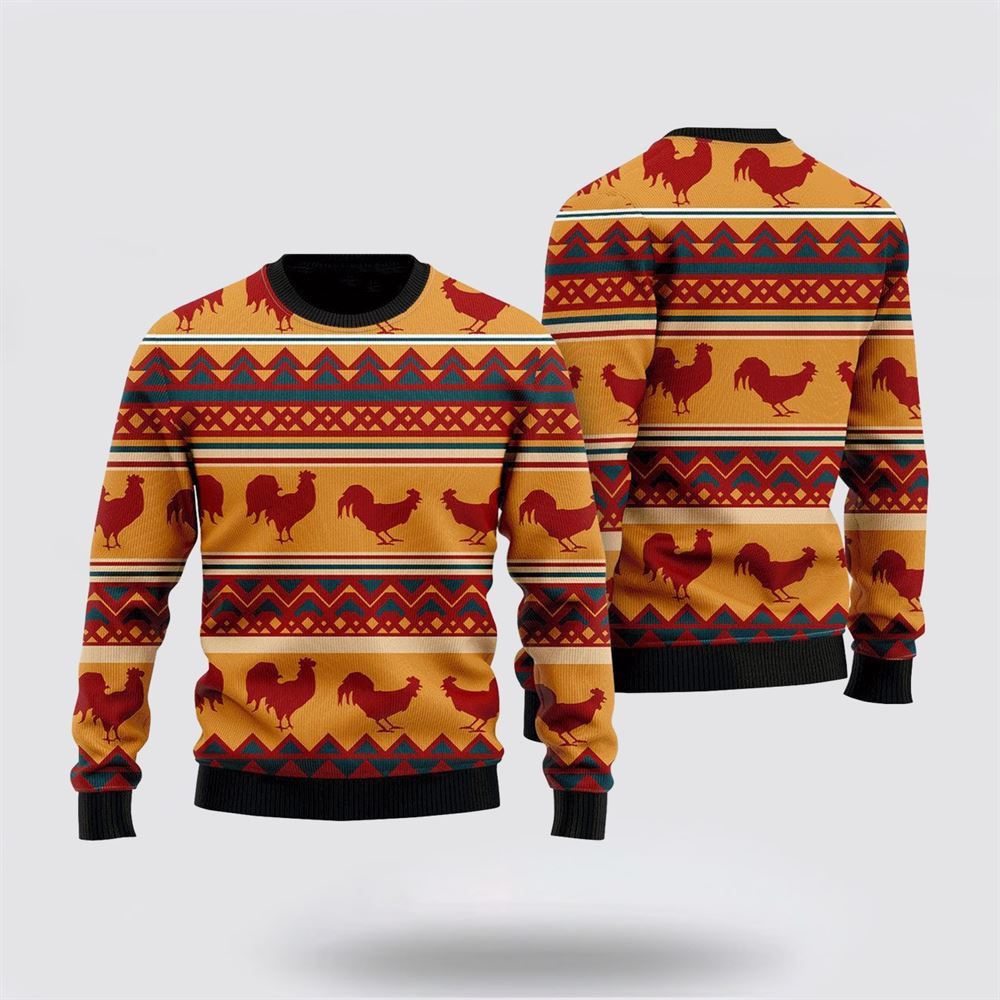Amazing Chicken Ugly Christmas Sweater, Farm Sweater, Christmas Gift, Best Winter Outfit Christmas