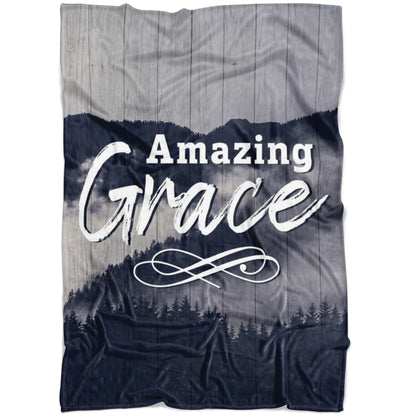 Amazing Grace Fleece Blanket - Christian Blanket - Bible Verse Blanket