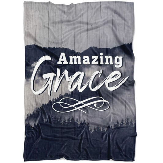 Amazing Grace Fleece Blanket - Christian Blanket - Bible Verse Blanket