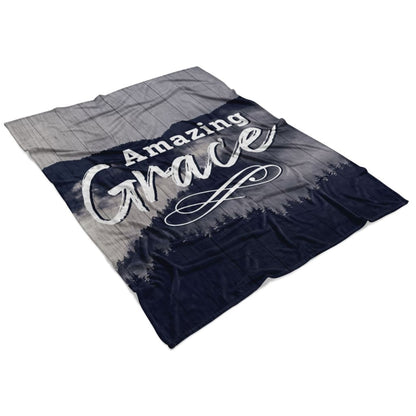 Amazing Grace Fleece Blanket - Christian Blanket - Bible Verse Blanket