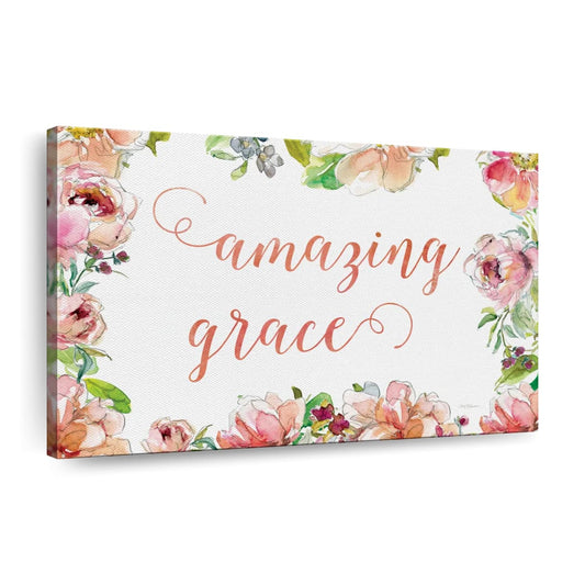 Amazing Grace II Canvas Wall Art - Christian Canvas Wall Art - Religious Wall Art Canvas
