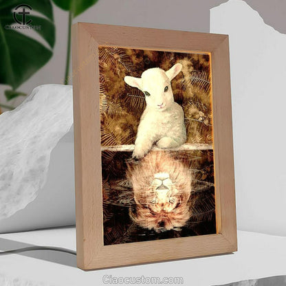 Amazing Lamb, Lion King, Animal Of Jesus Frame Lamp