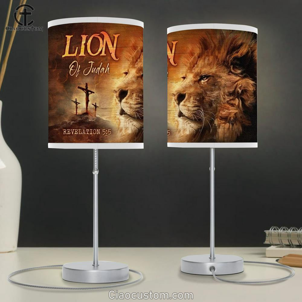 Amazing Lion Orange Sunset Lion Of Judah Table Lamp