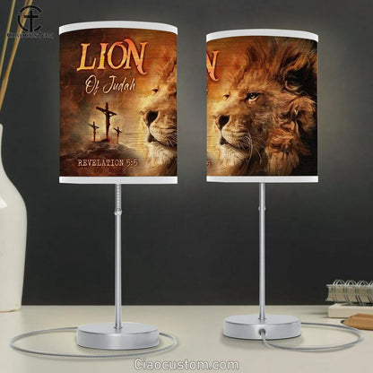 Amazing Lion Orange Sunset Lion Of Judah Table Lamp