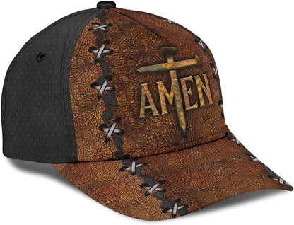 Amen The Cross Holy Baseball Cap - Christian Hats for Men and Women