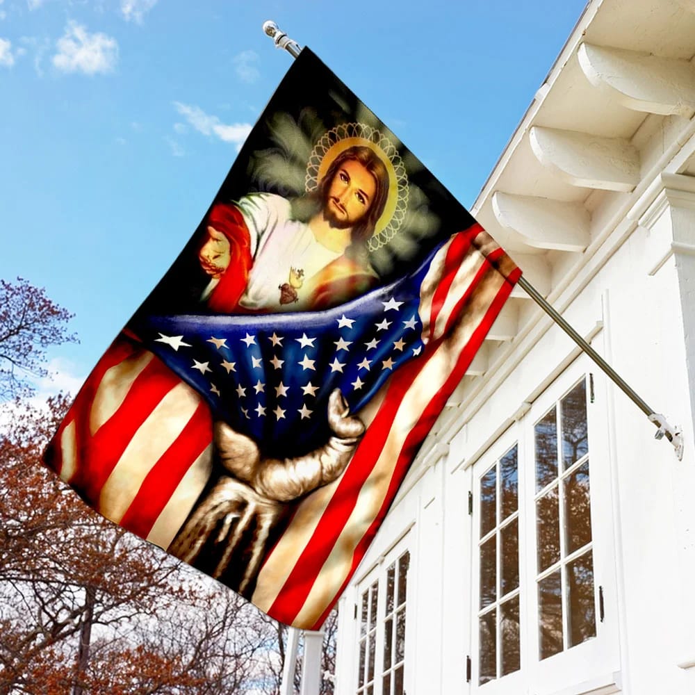 America Nee - Christian Garden Flags - Outdoor Christian Flag