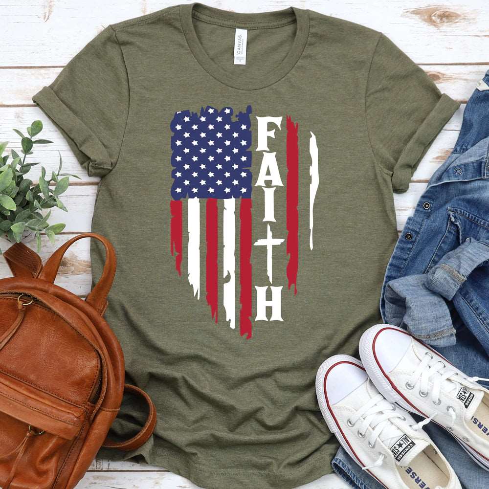 American Faith T-Shirt - Bible Verse Shirt - Scripture Shirt For Women - Ciaocustom